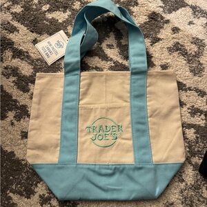 Blue and Cream Tote Bag